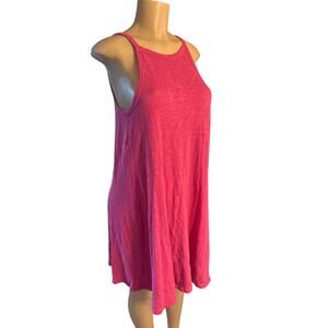 Women L ATM Anthony Thomas Melillo Peru Pink High Neck Shift Jersey Tank Dress